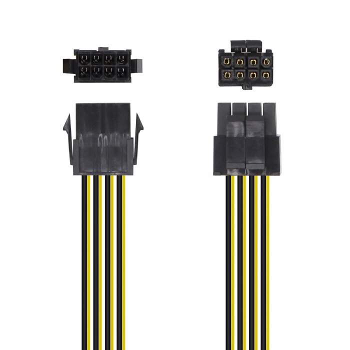 Aisens Cable de Alimentación 8-pin Hembra a 4+4 pin Macho 30cm A131-0419